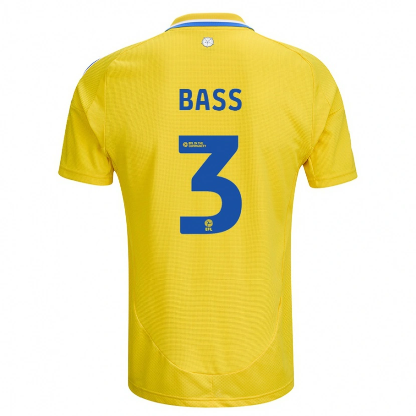 Danxen Enfant Maillot Rebekah Bass #3 Jaune Bleu Tenues Extérieur 2024/25 T-Shirt