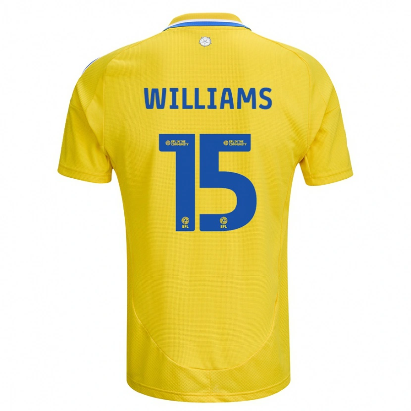 Danxen Enfant Maillot Paige Williams #15 Jaune Bleu Tenues Extérieur 2024/25 T-Shirt