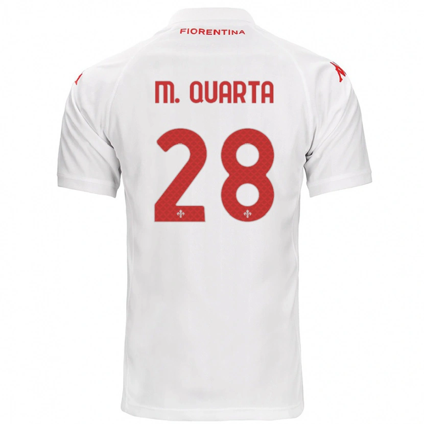 Danxen Enfant Maillot Lucas Martínez Quarta #28 Blanc Tenues Extérieur 2024/25 T-Shirt