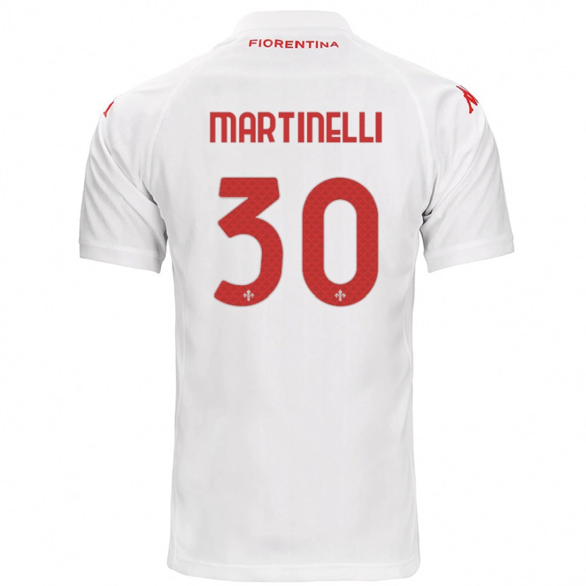 Danxen Enfant Maillot Tommaso Martinelli #30 Blanc Tenues Extérieur 2024/25 T-Shirt