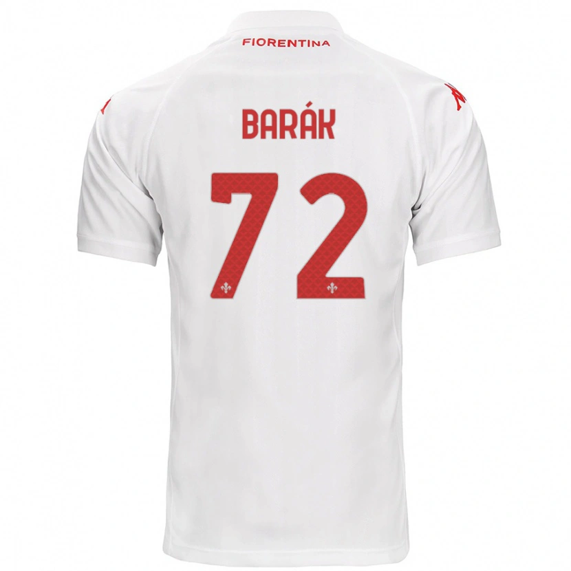 Danxen Enfant Maillot Antonín Barák #72 Blanc Tenues Extérieur 2024/25 T-Shirt