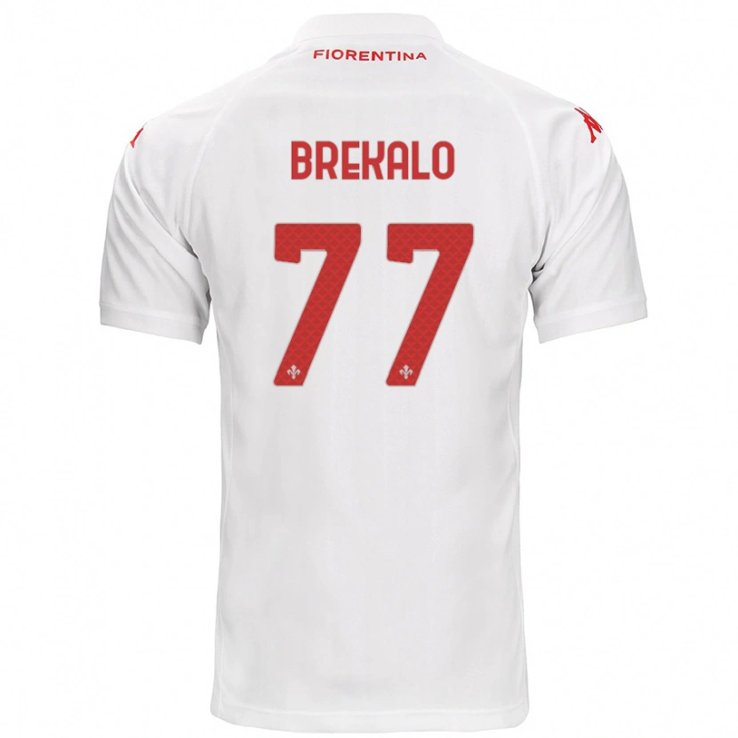 Danxen Enfant Maillot Josip Brekalo #77 Blanc Tenues Extérieur 2024/25 T-Shirt