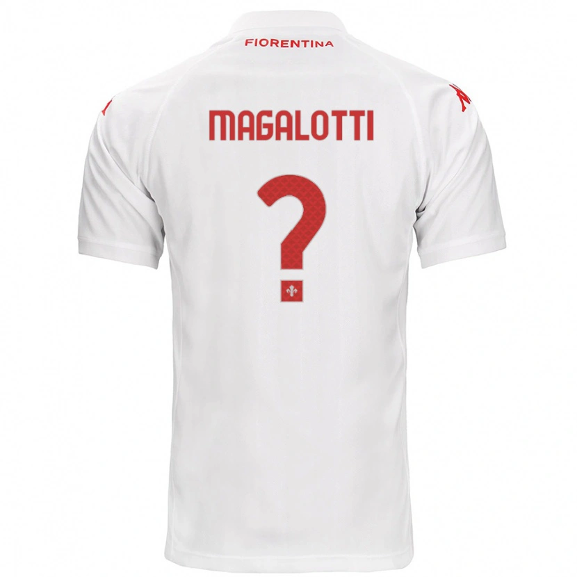 Danxen Enfant Maillot Mattia Magalotti #0 Blanc Tenues Extérieur 2024/25 T-Shirt