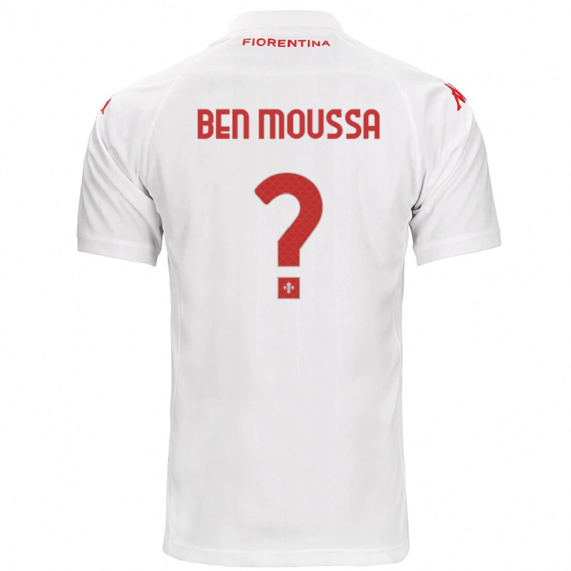 Danxen Enfant Maillot Mehdi Ben Moussa #0 Blanc Tenues Extérieur 2024/25 T-Shirt