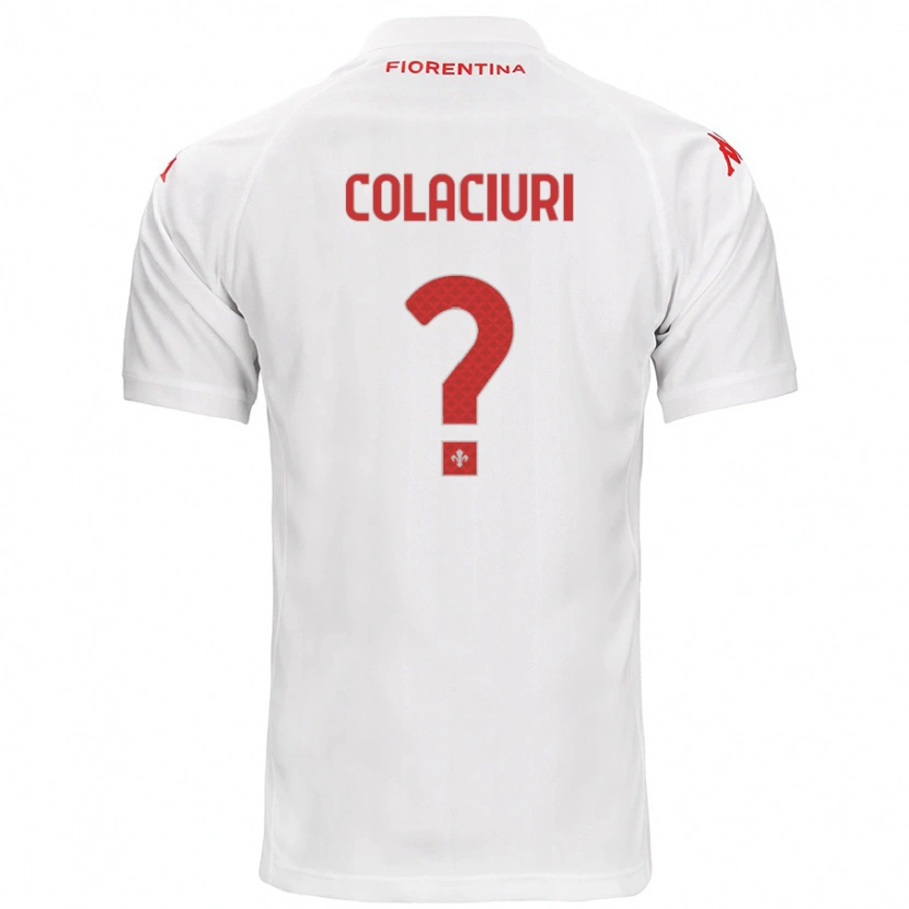 Danxen Enfant Maillot Gabriele Colaciuri #0 Blanc Tenues Extérieur 2024/25 T-Shirt