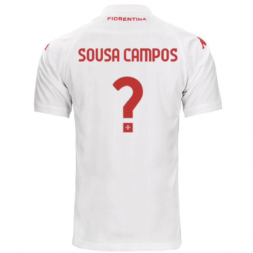 Danxen Enfant Maillot Matteo Sousa Campos #0 Blanc Tenues Extérieur 2024/25 T-Shirt