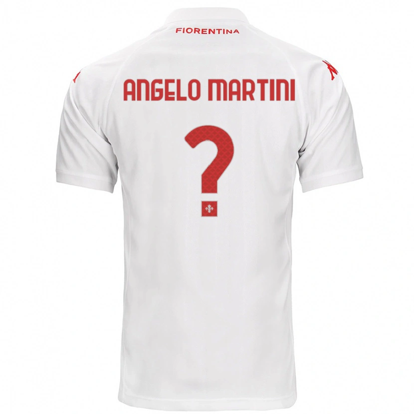 Danxen Enfant Maillot Angelo Martini #0 Blanc Tenues Extérieur 2024/25 T-Shirt