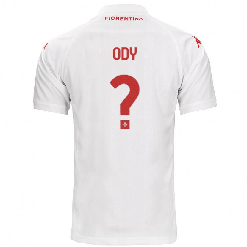 Danxen Enfant Maillot Edwin Ody #0 Blanc Tenues Extérieur 2024/25 T-Shirt