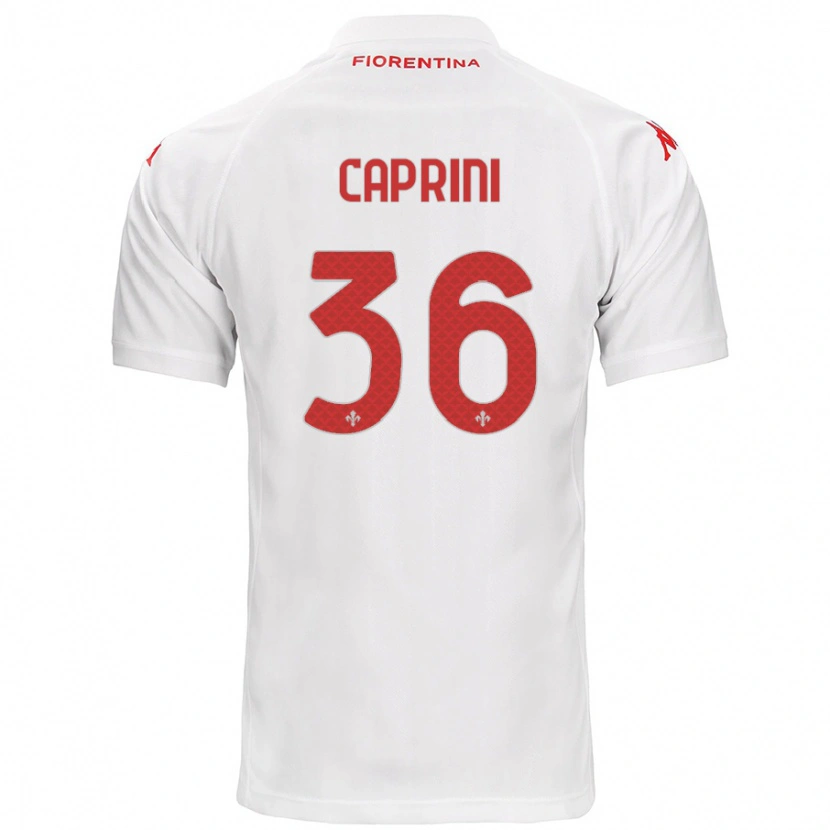 Danxen Enfant Maillot Maat Daniel Caprini #36 Blanc Tenues Extérieur 2024/25 T-Shirt