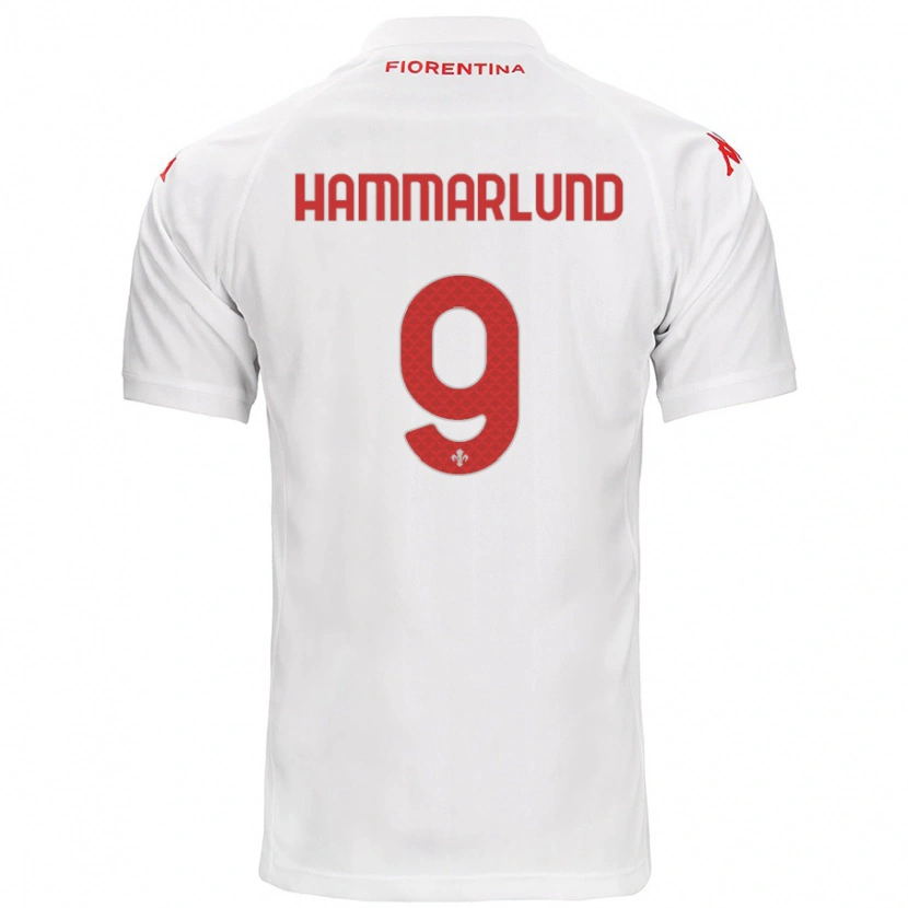 Danxen Enfant Maillot Pauline Hammarlund #9 Blanc Tenues Extérieur 2024/25 T-Shirt