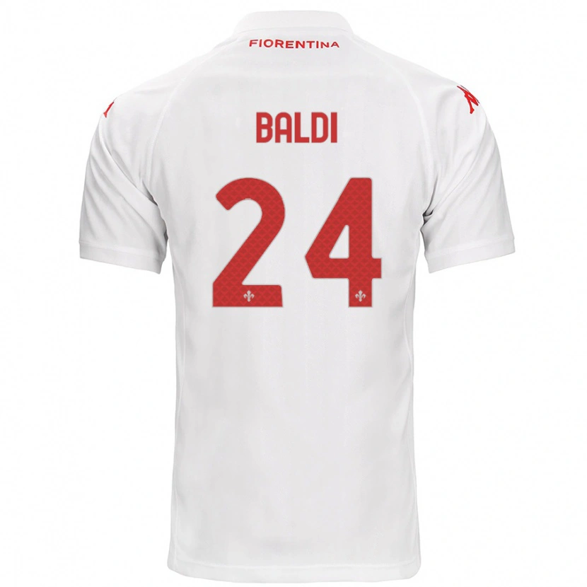 Danxen Enfant Maillot Rachele Baldi #24 Blanc Tenues Extérieur 2024/25 T-Shirt