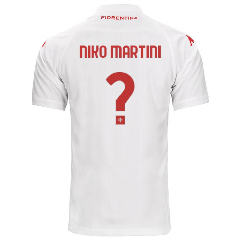 Danxen Enfant Maillot Niko Martini #0 Blanc Tenues Extérieur 2024/25 T-Shirt