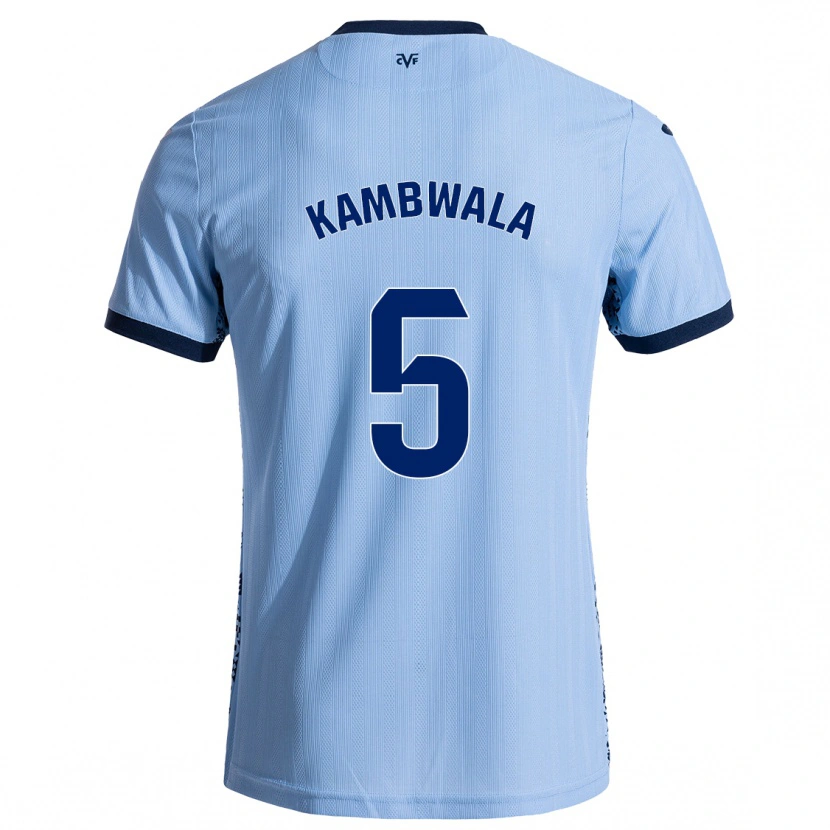 Danxen Enfant Maillot Willy Kambwala #5 Bleu Ciel Tenues Extérieur 2024/25 T-Shirt