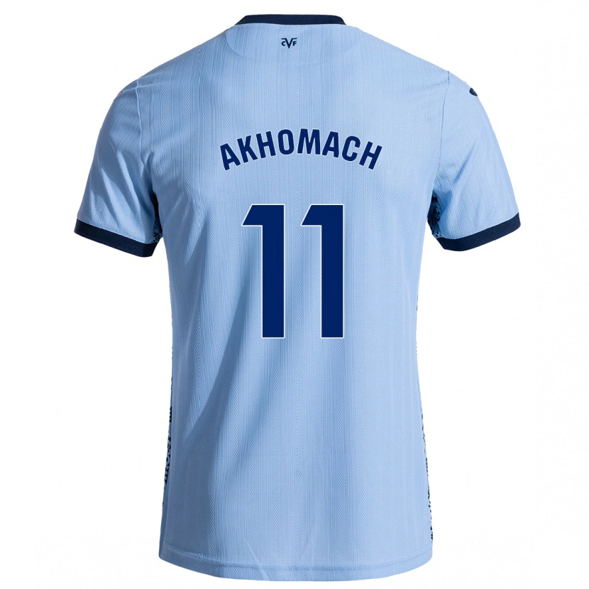 Danxen Enfant Maillot Ilias Akhomach #11 Bleu Ciel Tenues Extérieur 2024/25 T-Shirt