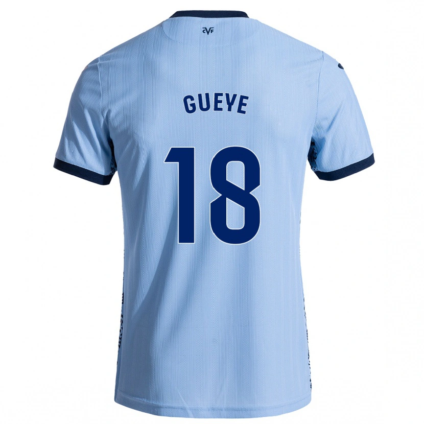 Danxen Enfant Maillot Pape Gueye #18 Bleu Ciel Tenues Extérieur 2024/25 T-Shirt