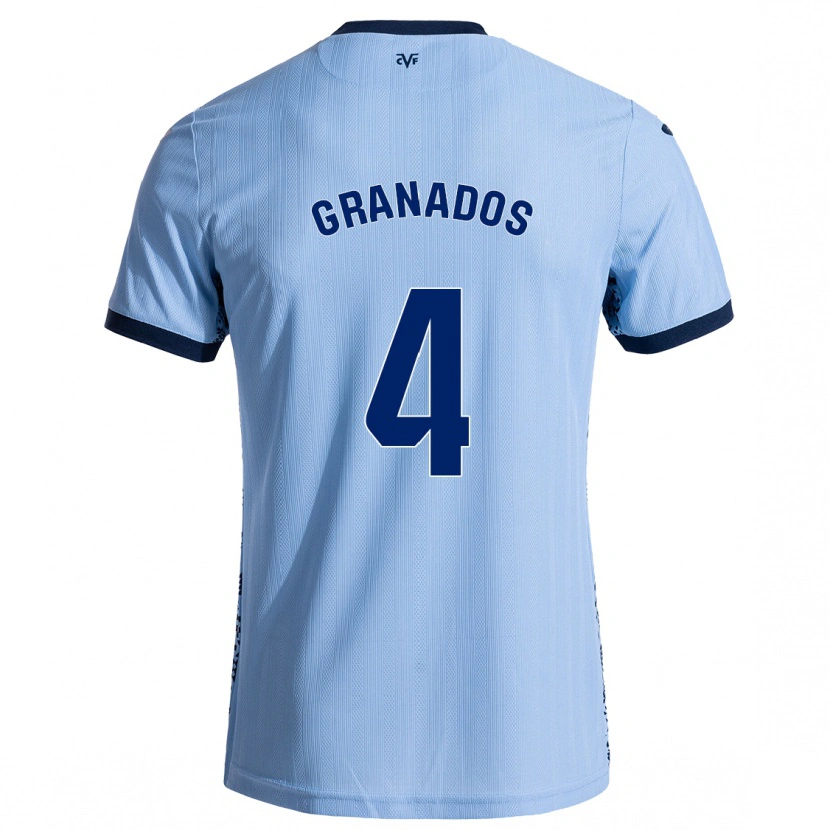 Danxen Enfant Maillot Carlos Granados #4 Bleu Ciel Tenues Extérieur 2024/25 T-Shirt