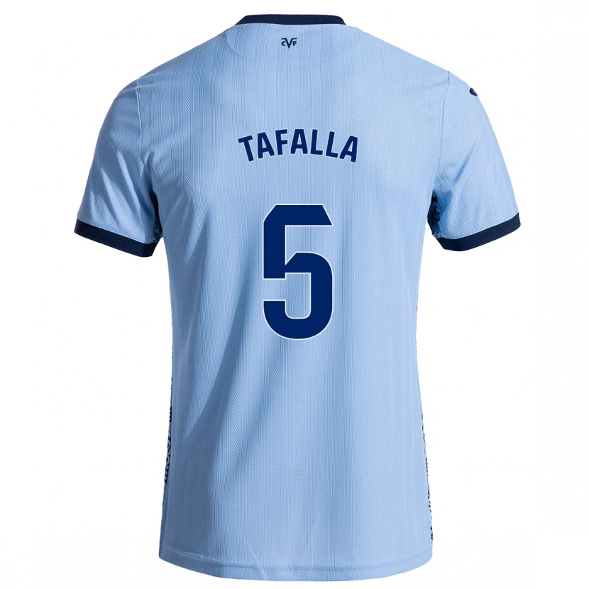 Danxen Enfant Maillot Fran Tafalla #5 Bleu Ciel Tenues Extérieur 2024/25 T-Shirt