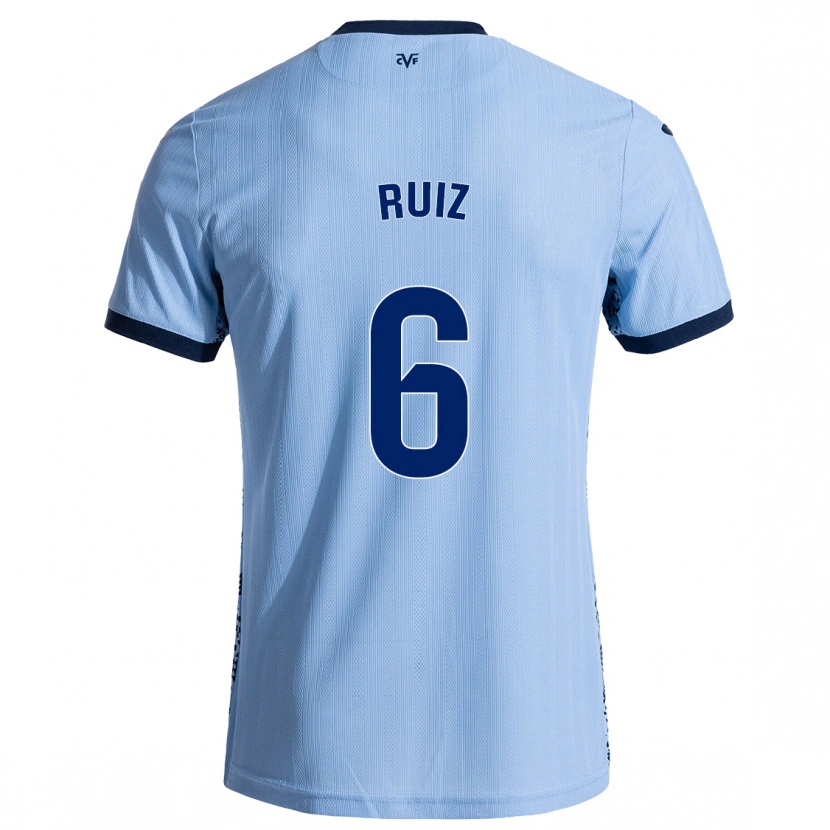 Danxen Enfant Maillot Joan Ruiz #6 Bleu Ciel Tenues Extérieur 2024/25 T-Shirt