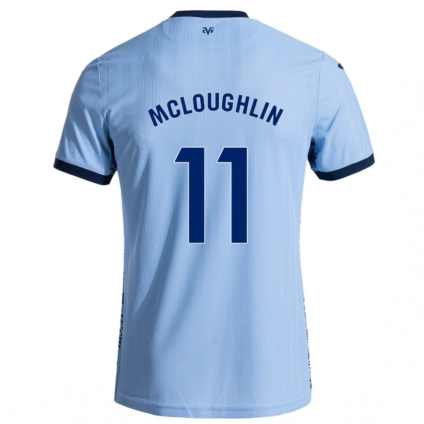 Danxen Enfant Maillot Caden Mcloughlin #11 Bleu Ciel Tenues Extérieur 2024/25 T-Shirt