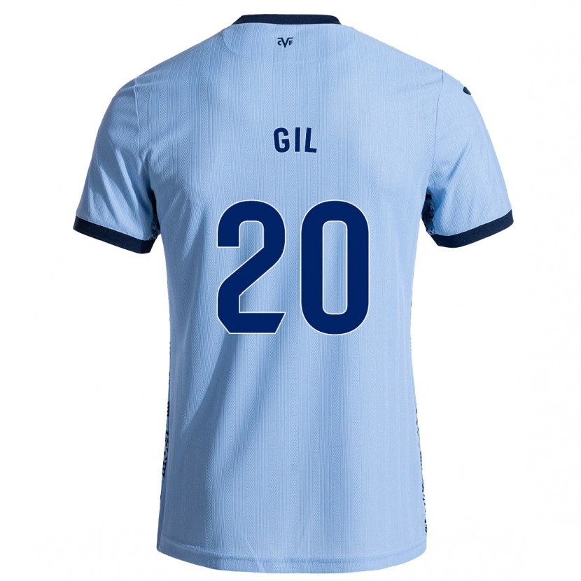 Danxen Enfant Maillot Mario Gil #20 Bleu Ciel Tenues Extérieur 2024/25 T-Shirt