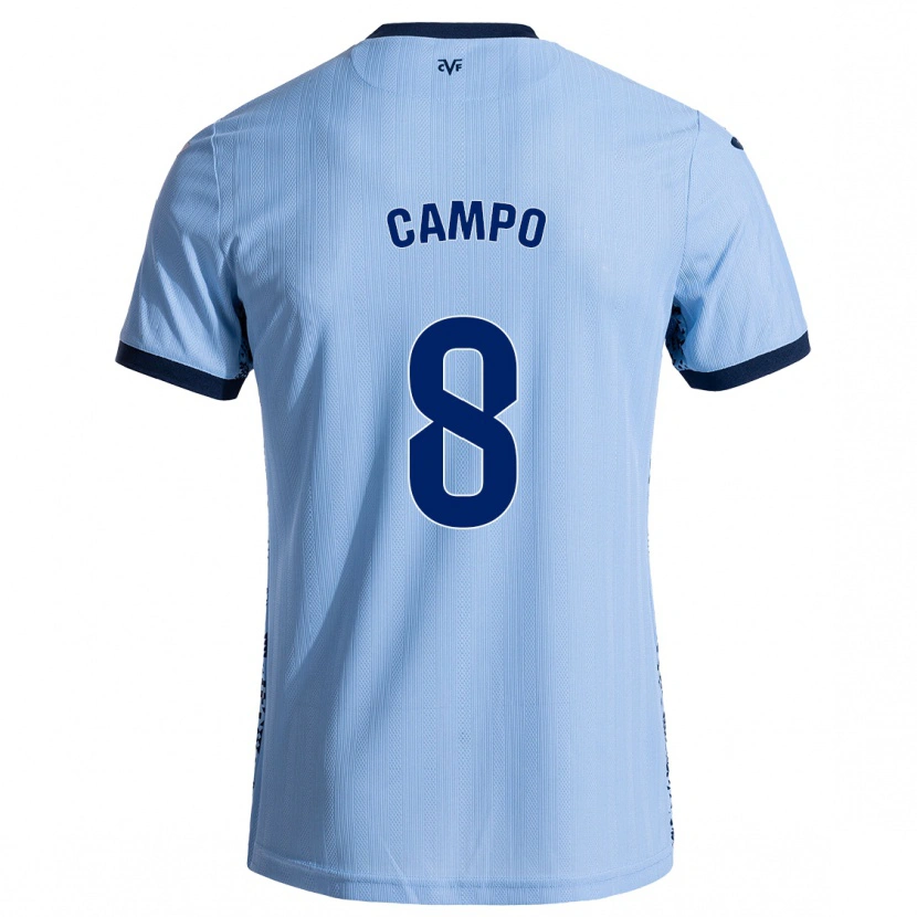 Danxen Enfant Maillot Ainoa Campo #8 Bleu Ciel Tenues Extérieur 2024/25 T-Shirt