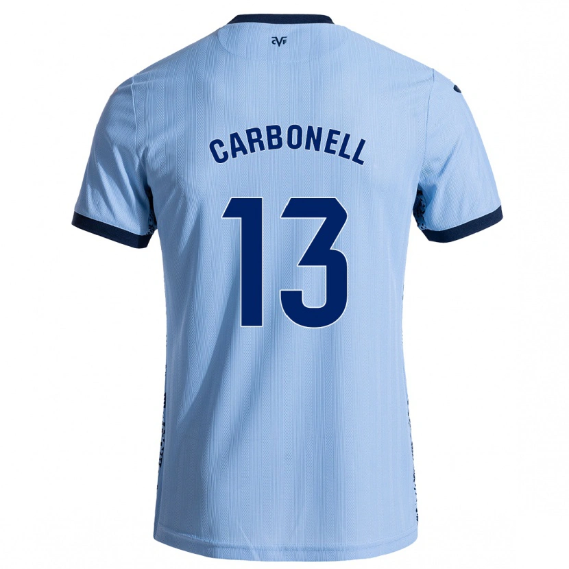 Danxen Enfant Maillot Carmen Carbonell #13 Bleu Ciel Tenues Extérieur 2024/25 T-Shirt