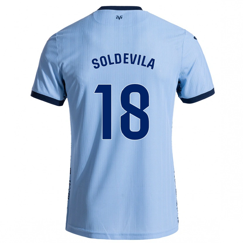 Danxen Enfant Maillot Paola Soldevila #18 Bleu Ciel Tenues Extérieur 2024/25 T-Shirt