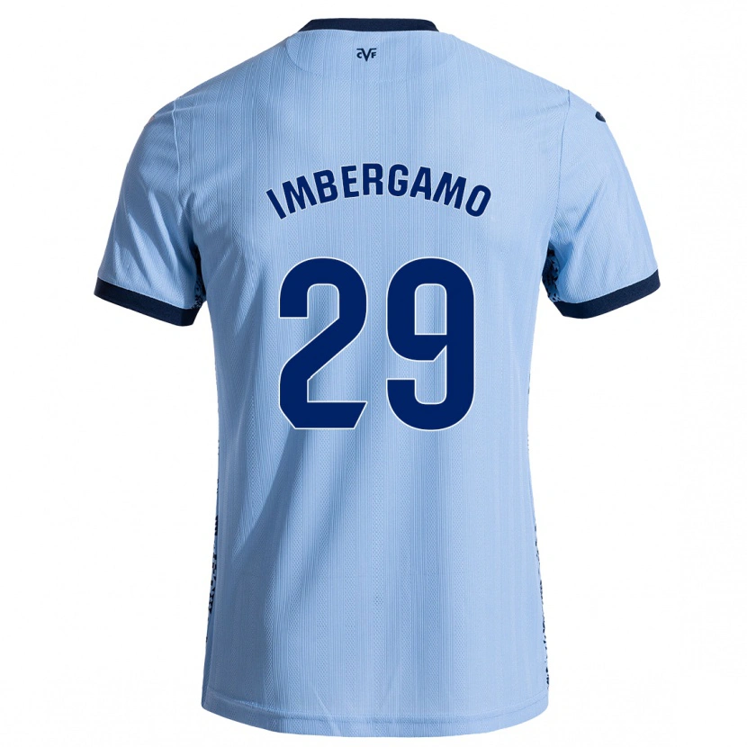 Danxen Enfant Maillot Mar Imbergamo #29 Bleu Ciel Tenues Extérieur 2024/25 T-Shirt