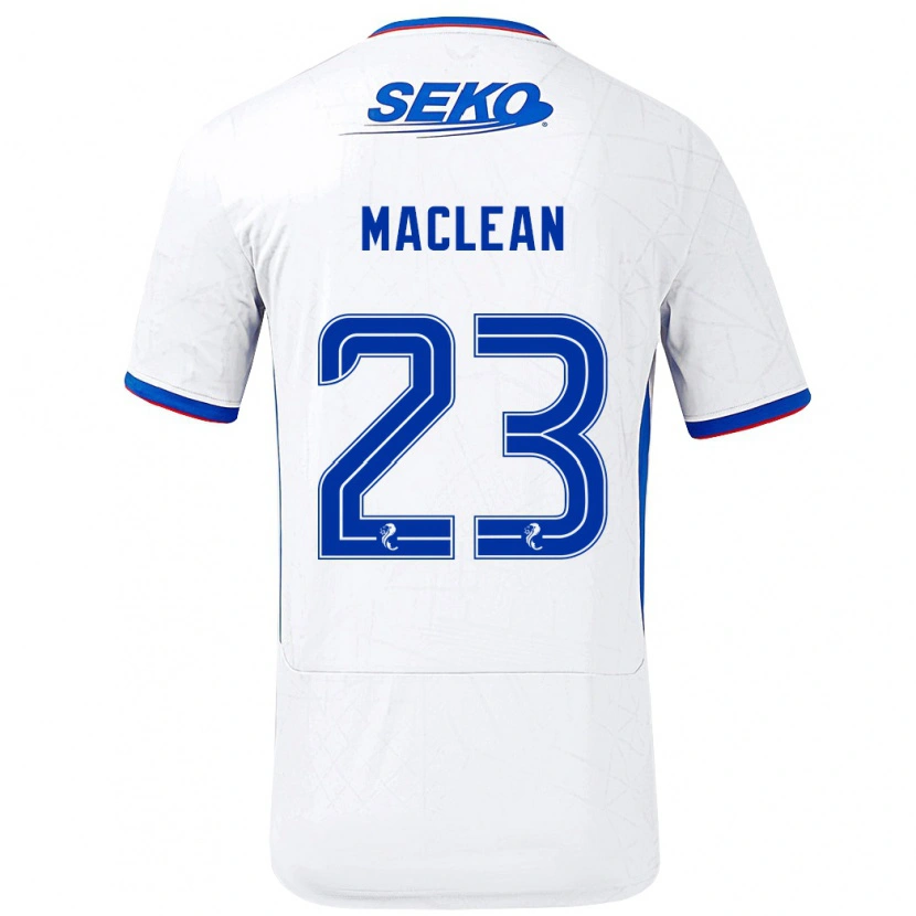 Danxen Enfant Maillot Kirsty Maclean #23 Blanc Bleu Tenues Extérieur 2024/25 T-Shirt