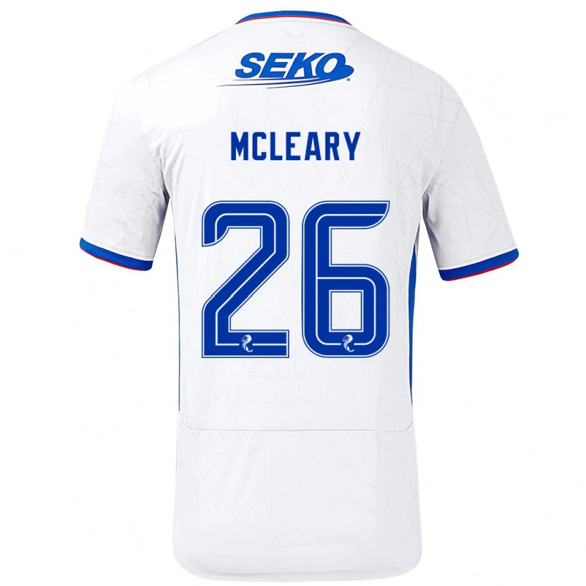 Danxen Enfant Maillot Jodi Mcleary #26 Blanc Bleu Tenues Extérieur 2024/25 T-Shirt