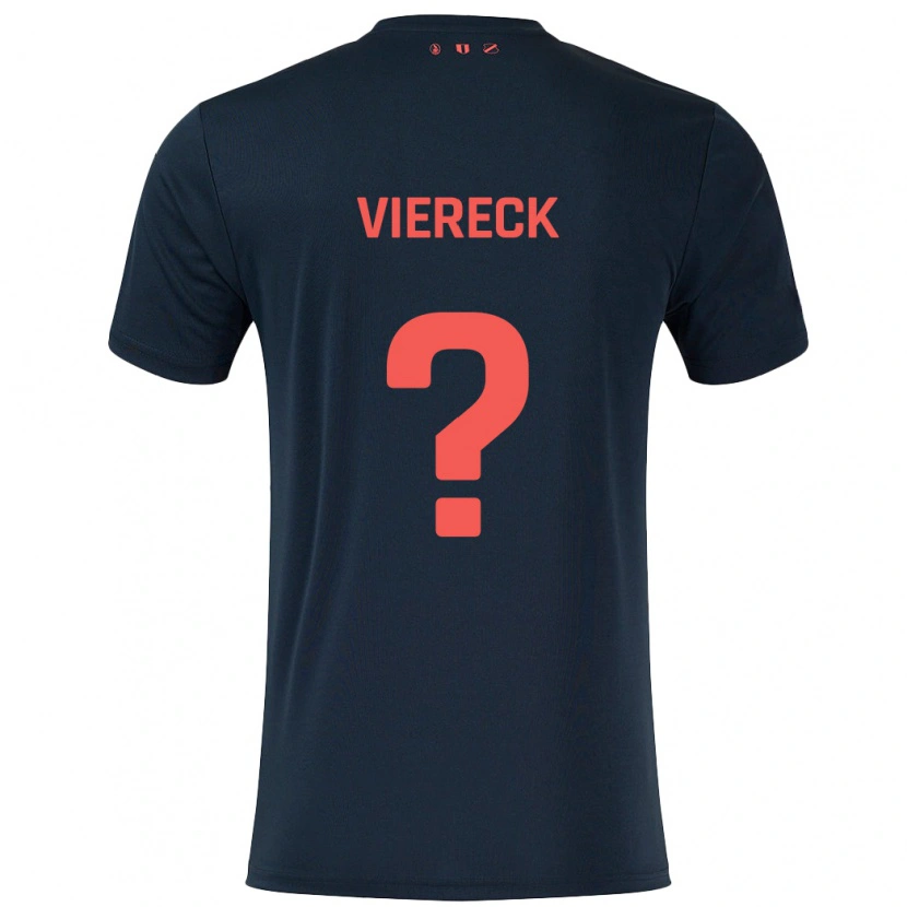 Danxen Enfant Maillot Neal Viereck #0 Noir Rouge Tenues Extérieur 2024/25 T-Shirt