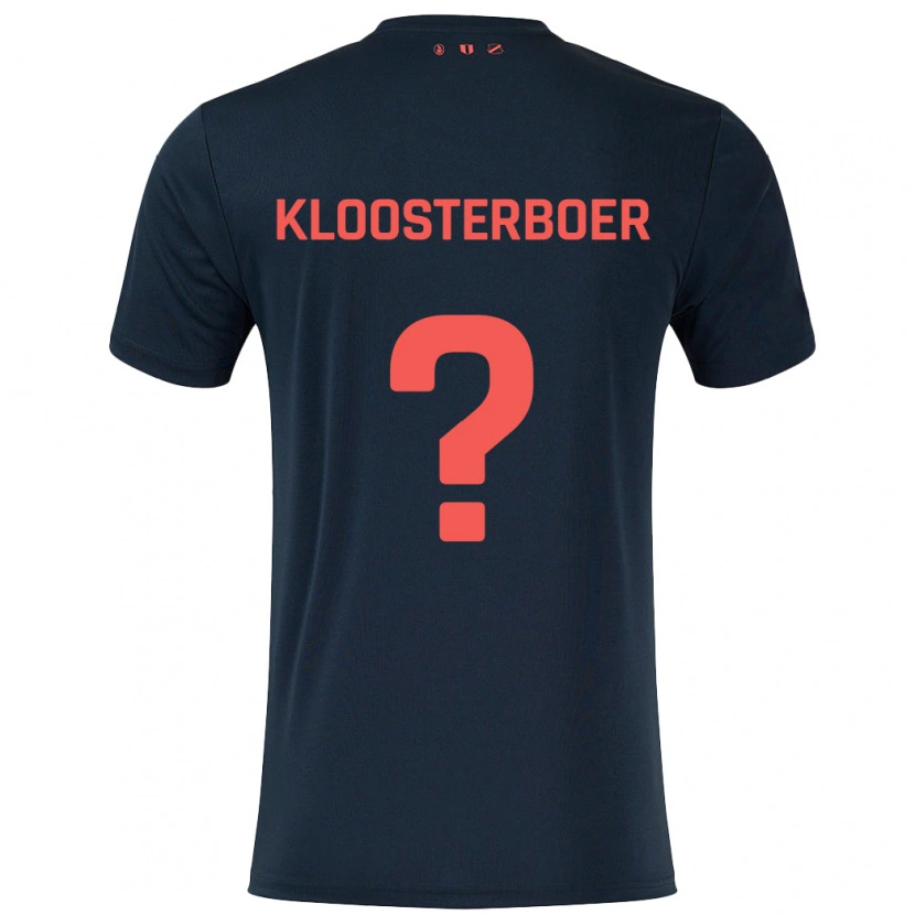 Danxen Enfant Maillot Per Kloosterboer #0 Noir Rouge Tenues Extérieur 2024/25 T-Shirt