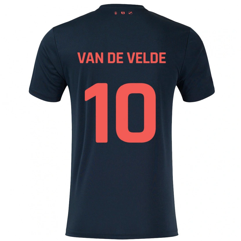 Danxen Enfant Maillot Senne Van De Velde #10 Noir Rouge Tenues Extérieur 2024/25 T-Shirt