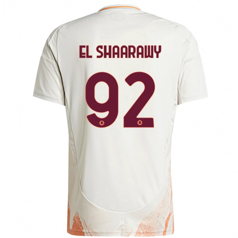 Danxen Enfant Maillot Stephan El Shaarawy #92 Crème Blanc Orange Tenues Extérieur 2024/25 T-Shirt