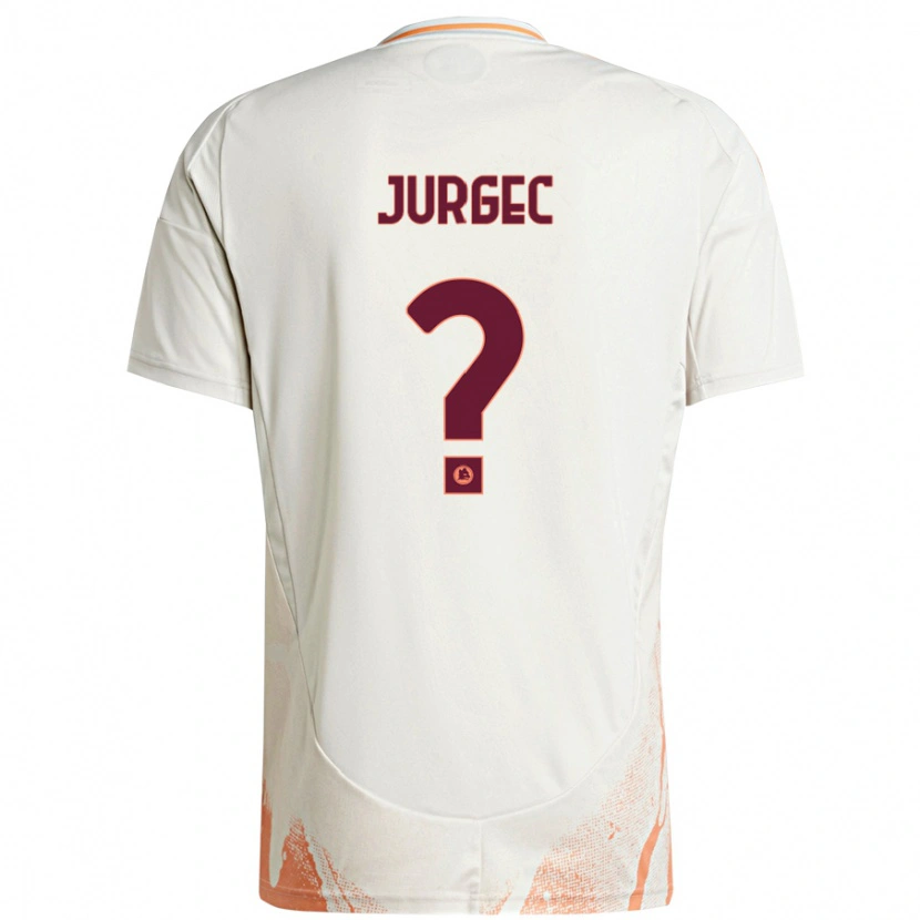 Danxen Enfant Maillot Jan Jurgec #0 Crème Blanc Orange Tenues Extérieur 2024/25 T-Shirt