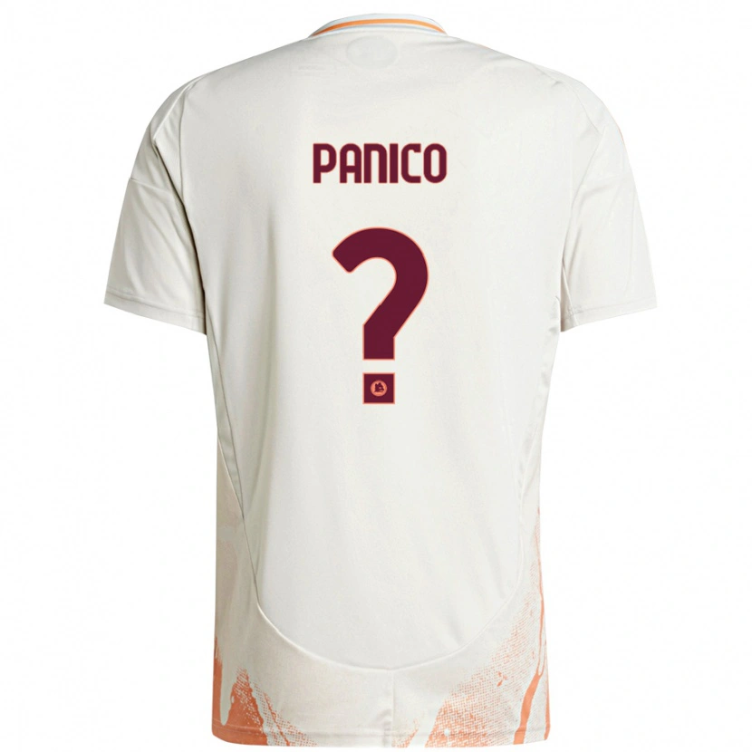 Danxen Enfant Maillot Francesco Panico #0 Crème Blanc Orange Tenues Extérieur 2024/25 T-Shirt