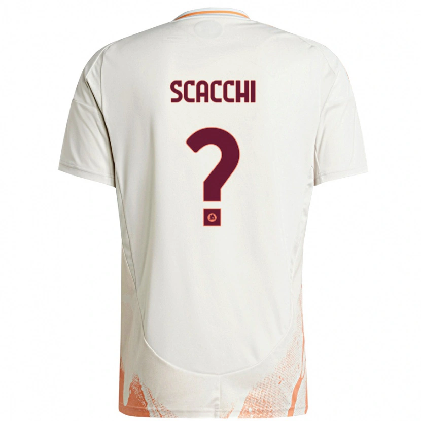 Danxen Enfant Maillot Manuel Scacchi #0 Crème Blanc Orange Tenues Extérieur 2024/25 T-Shirt