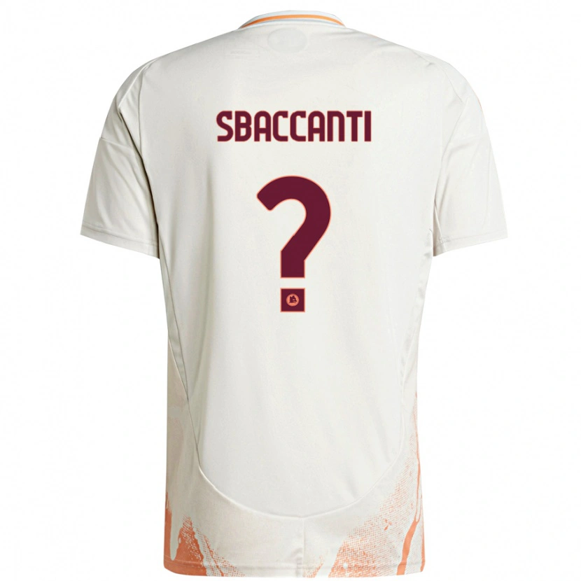 Danxen Enfant Maillot Christian Sbaccanti #0 Crème Blanc Orange Tenues Extérieur 2024/25 T-Shirt