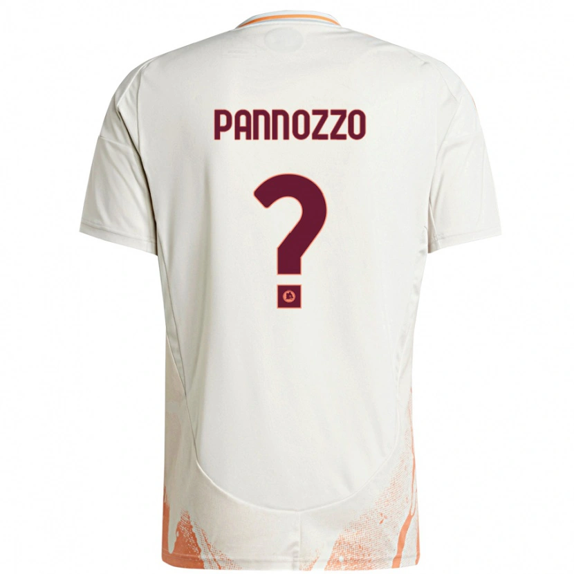 Danxen Enfant Maillot Nicolò Pannozzo #0 Crème Blanc Orange Tenues Extérieur 2024/25 T-Shirt