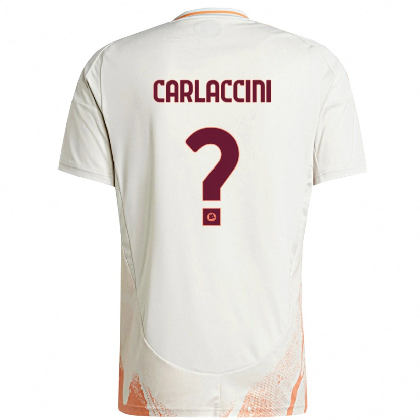 Danxen Enfant Maillot Samuele Carlaccini #0 Crème Blanc Orange Tenues Extérieur 2024/25 T-Shirt