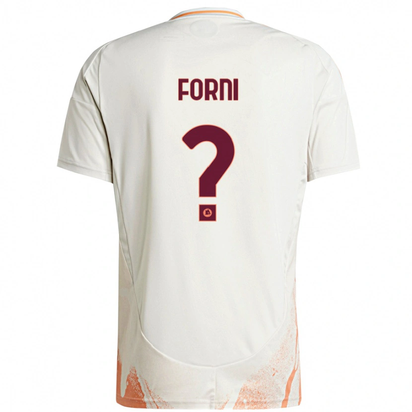 Danxen Enfant Maillot Matteo Forni #0 Crème Blanc Orange Tenues Extérieur 2024/25 T-Shirt