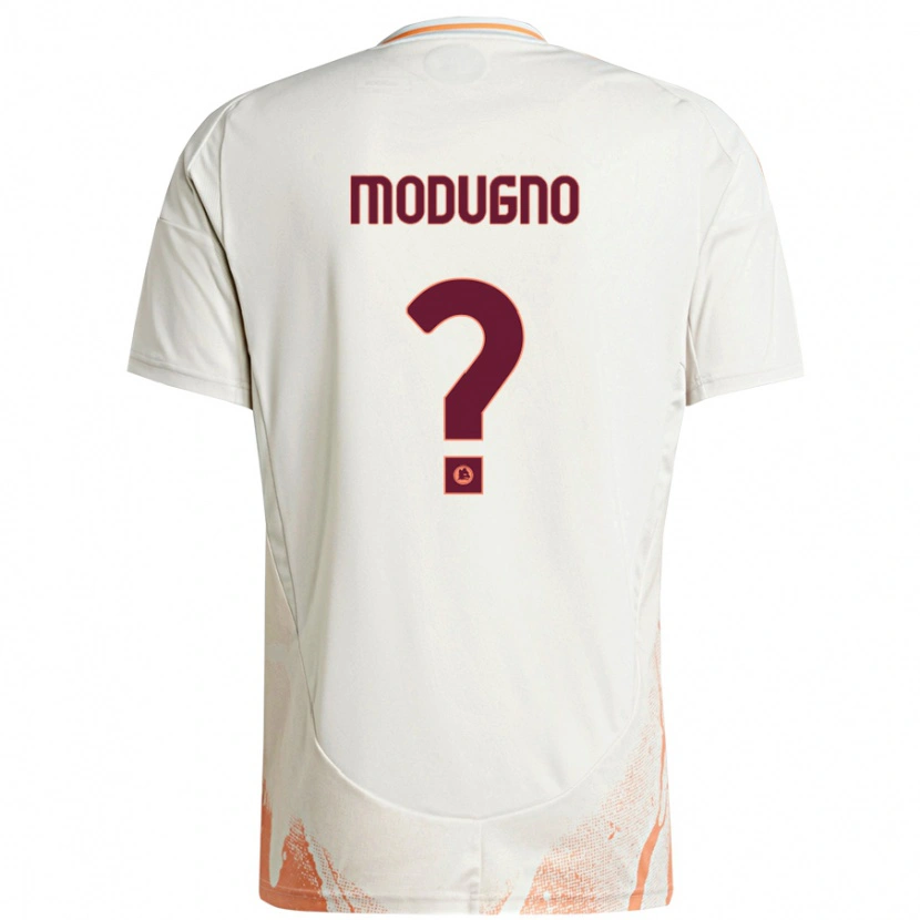 Danxen Enfant Maillot Emanuele Modugno #0 Crème Blanc Orange Tenues Extérieur 2024/25 T-Shirt