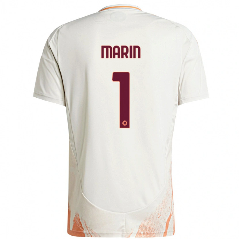 Danxen Enfant Maillot Renato Marin #1 Crème Blanc Orange Tenues Extérieur 2024/25 T-Shirt