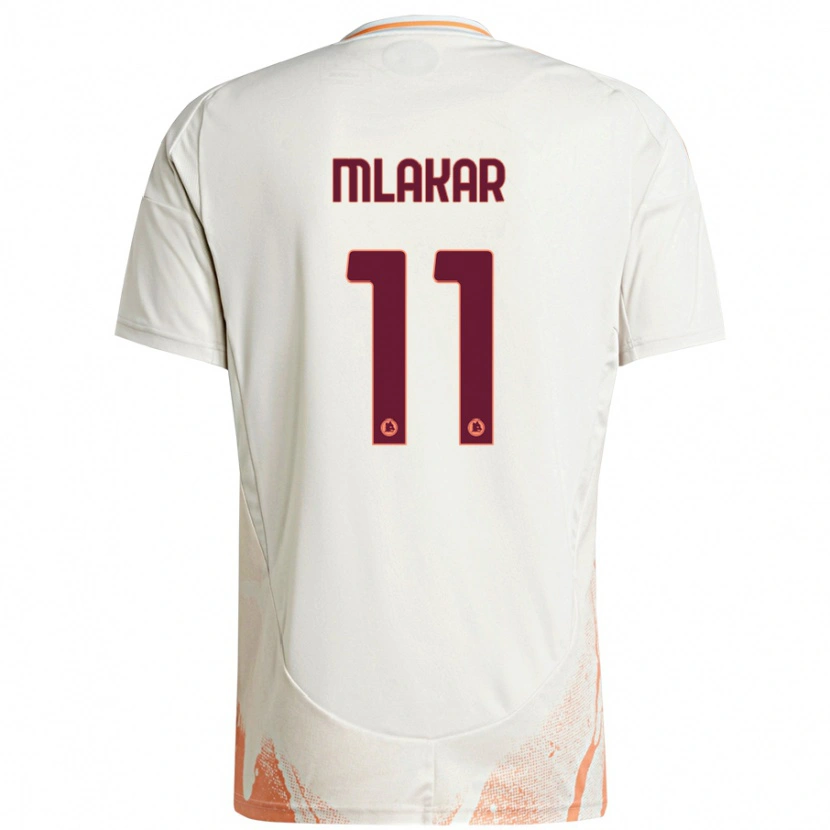 Danxen Enfant Maillot Luka Mlakar #11 Crème Blanc Orange Tenues Extérieur 2024/25 T-Shirt