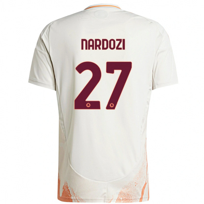 Danxen Enfant Maillot Manuel Nardozi #27 Crème Blanc Orange Tenues Extérieur 2024/25 T-Shirt