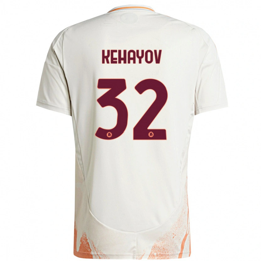 Danxen Enfant Maillot Atanas Kehayov #32 Crème Blanc Orange Tenues Extérieur 2024/25 T-Shirt