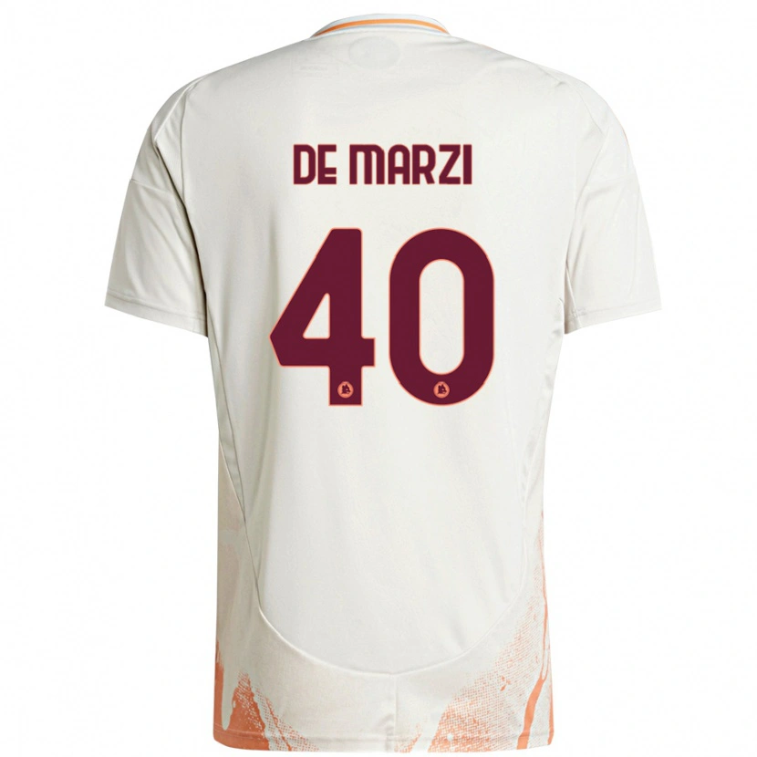 Danxen Enfant Maillot Giorgio De Marzi #40 Crème Blanc Orange Tenues Extérieur 2024/25 T-Shirt