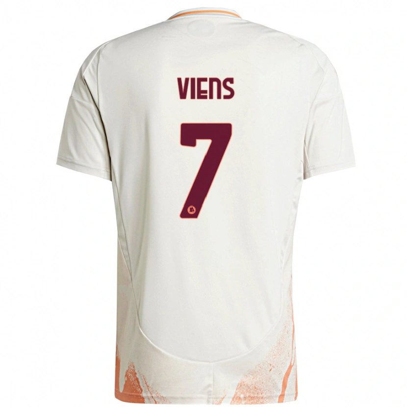 Danxen Enfant Maillot Evelyne Viens #7 Crème Blanc Orange Tenues Extérieur 2024/25 T-Shirt