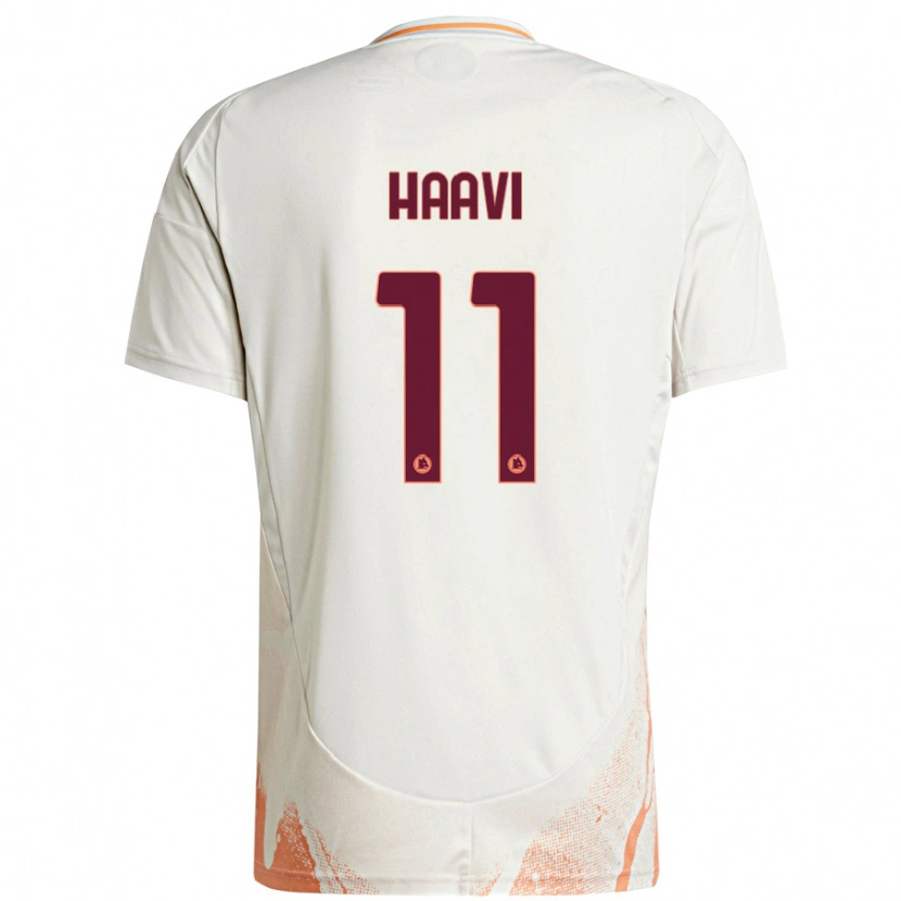 Danxen Enfant Maillot Emilie Haavi #11 Crème Blanc Orange Tenues Extérieur 2024/25 T-Shirt