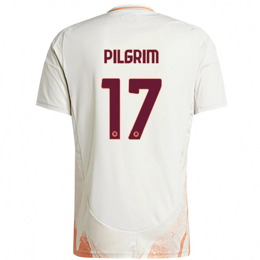 Danxen Enfant Maillot Alayah Pilgrim #17 Crème Blanc Orange Tenues Extérieur 2024/25 T-Shirt